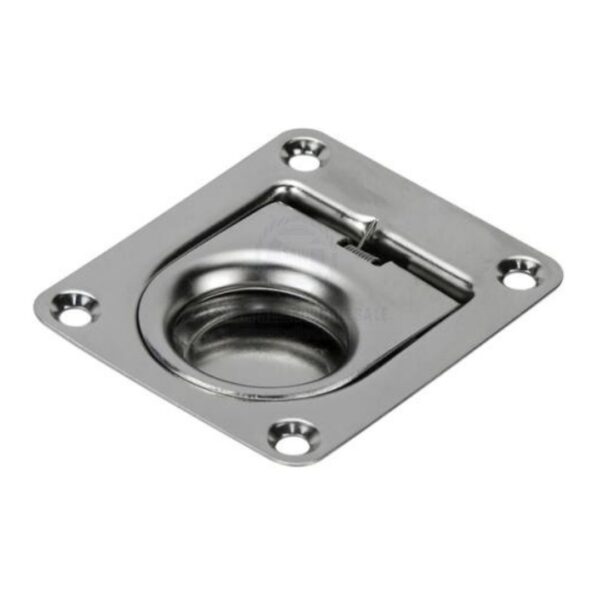 Anti-Rattle Pull/Lift Ring, Rectangle, 316G Stainless Steel
