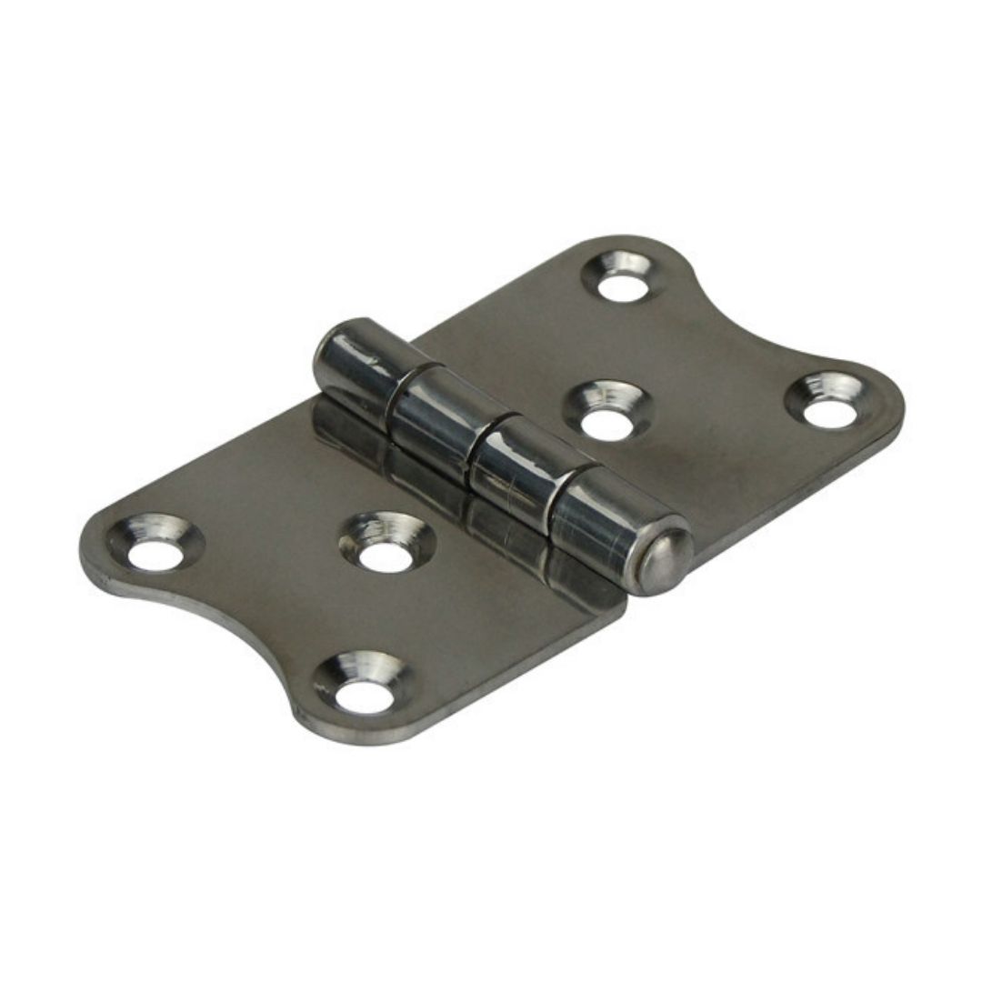 Even Hinge Strap Stamped, 304G Stainless Steel, 41mm x 74mm, Pair (a)