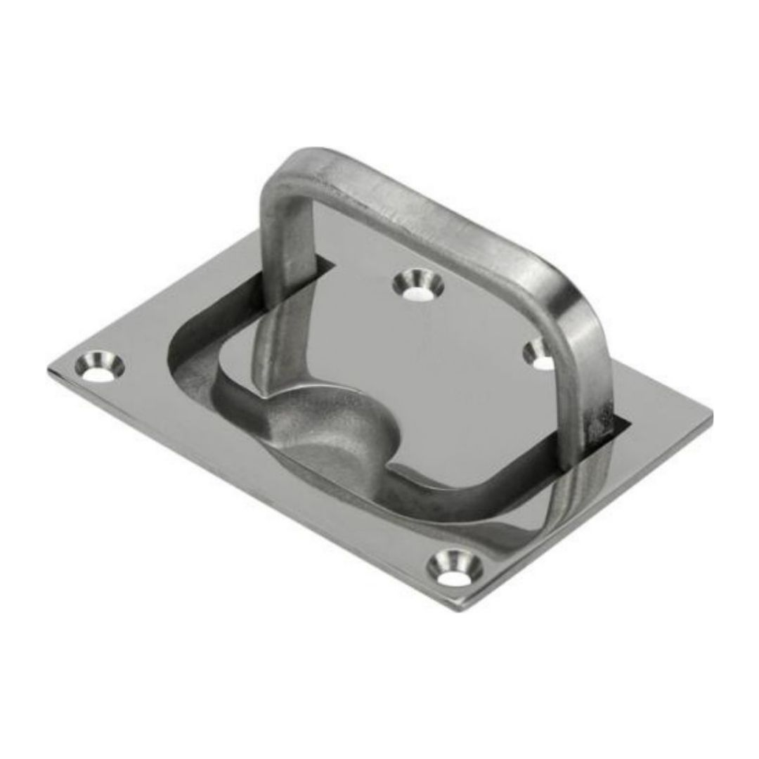 Rectangle Lift Ring, Heavy Duty, 316G Stainless Steel 76mm x 58mm (b)