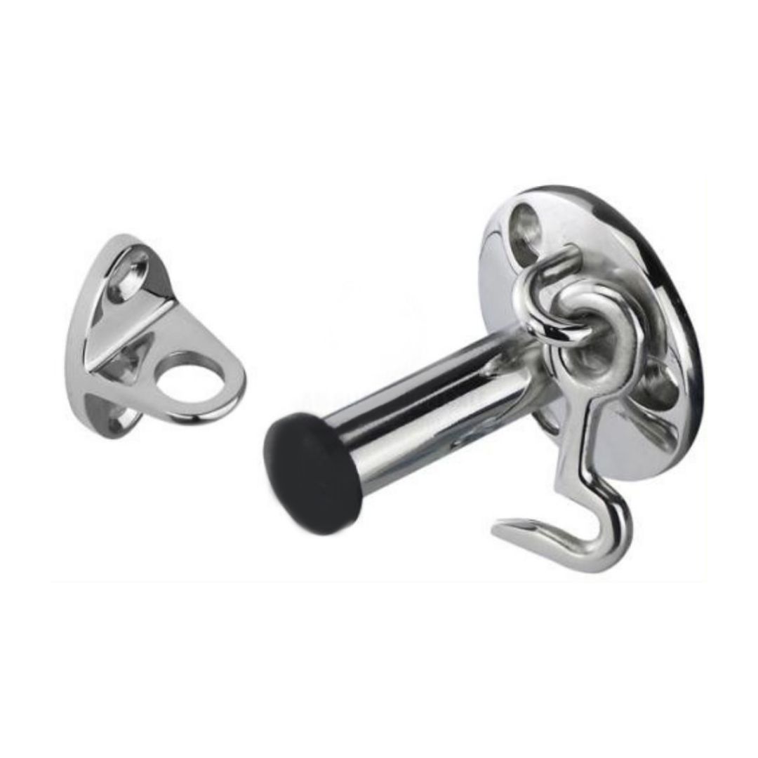 Door Stop & Integral Cabin Hook, 316G Stainless Steel (a)