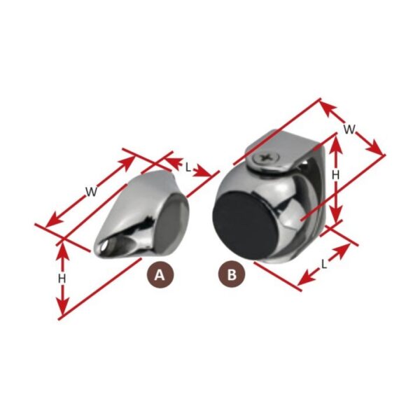 Magnetic Door Stop, 316G Stainless Steel (b)