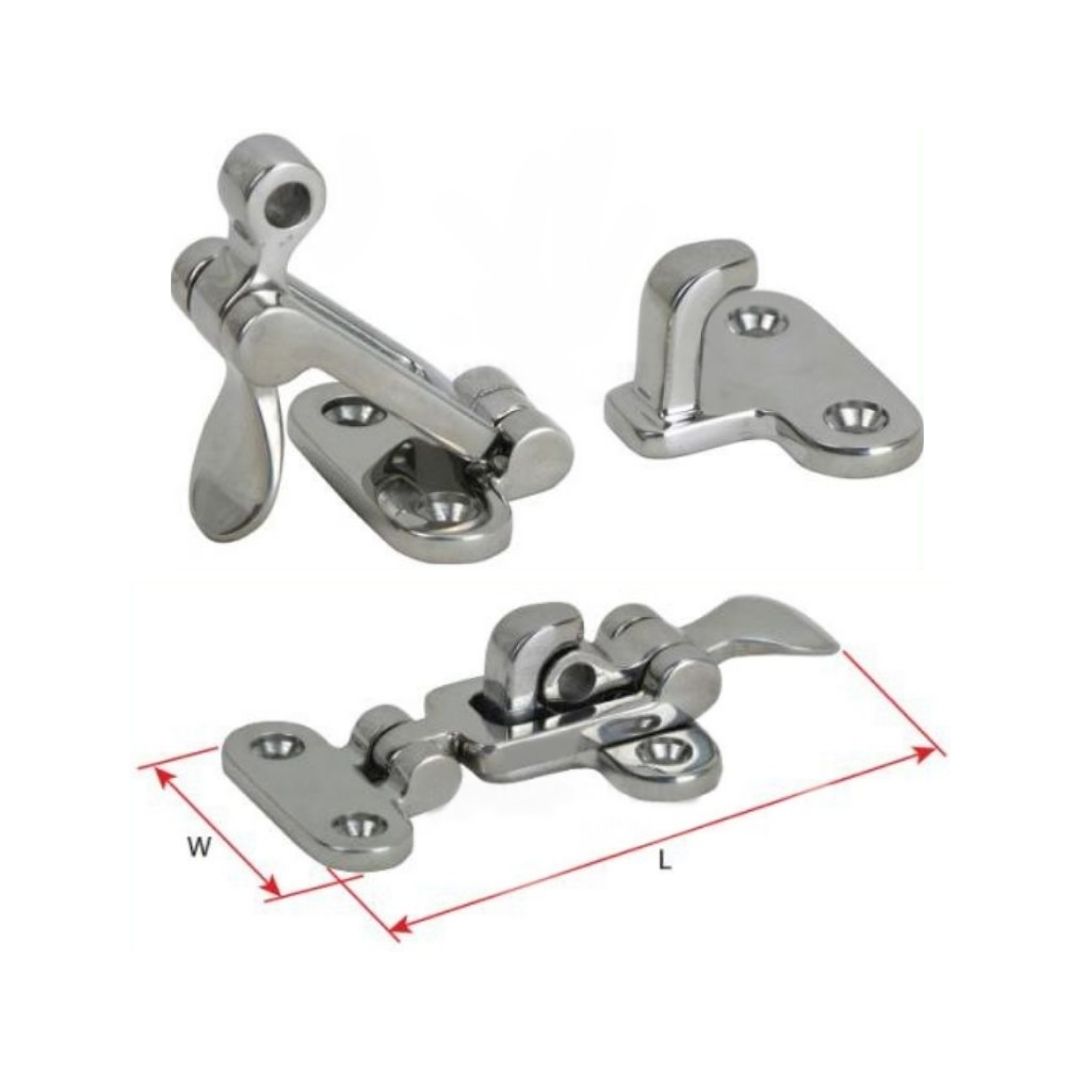 Anti-Rattle Hatch Fastener, 316G Stainless Steel 115 x 49mm (b)