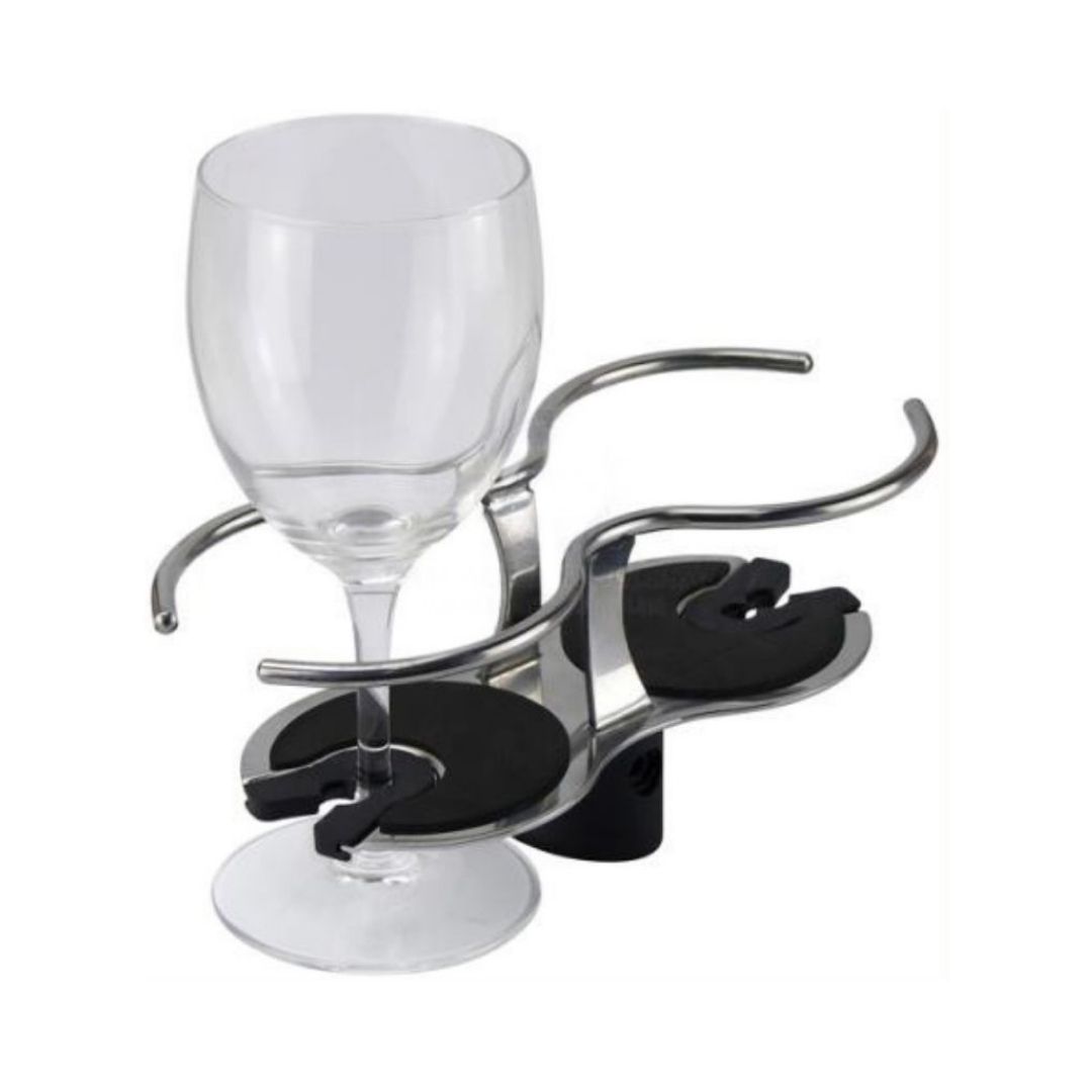 Wine Glass Drink Holder, 304G SS, Surface Mount 220mm (c)