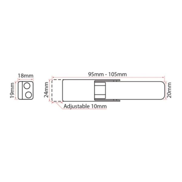 Board Storage Single Rack, Rail Mount, Alloy, Clamp-on Adjustable (d)