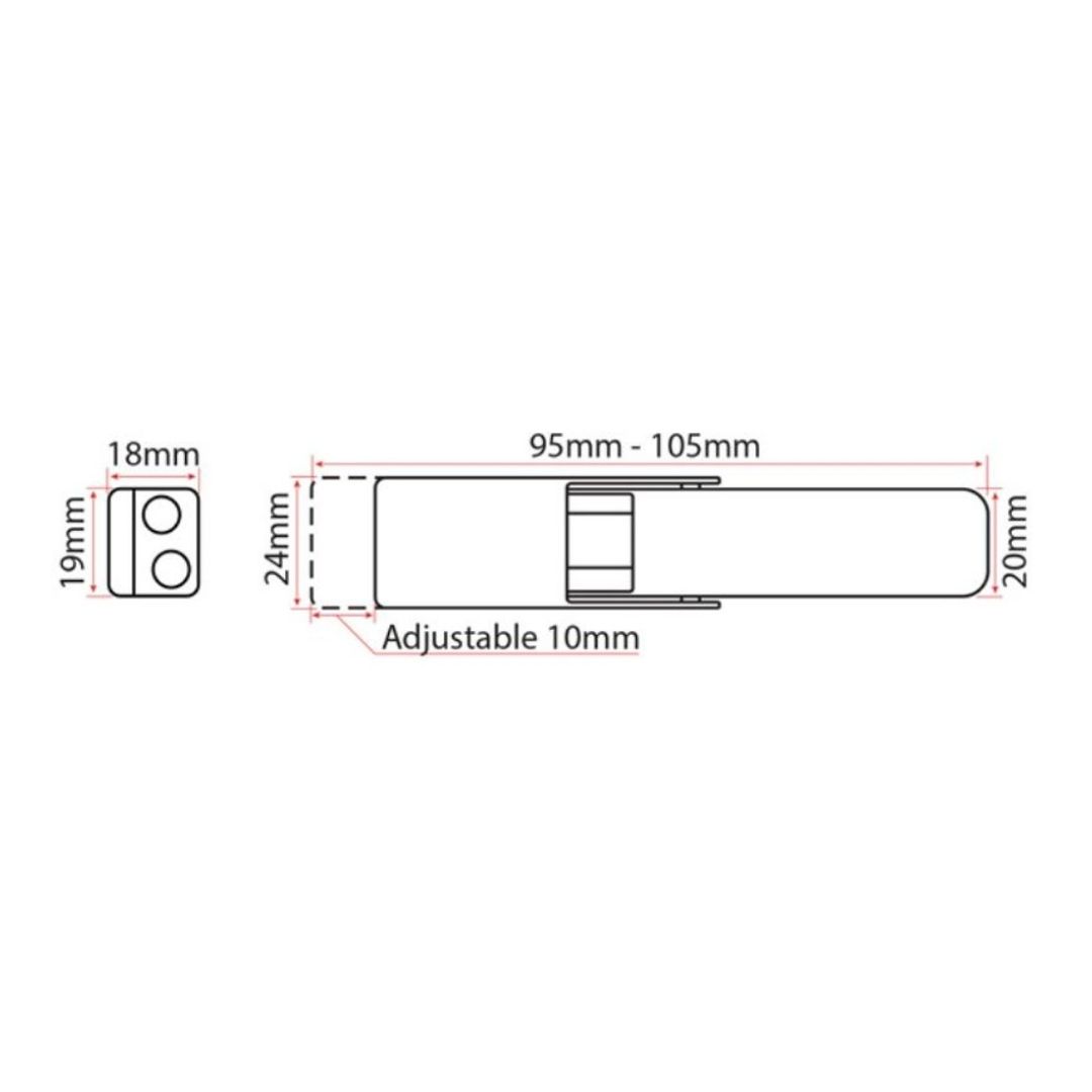 Board Storage Single Rack, Rail Mount, Alloy, Clamp-on Adjustable (d)