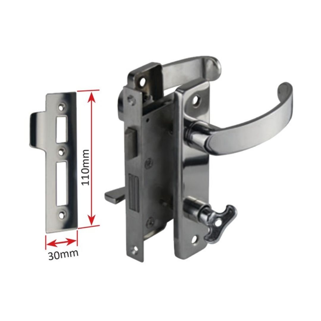 Right Hand Out, Door Lock Socket Key Set suits 19mm-38mm Thickness Doors (b)