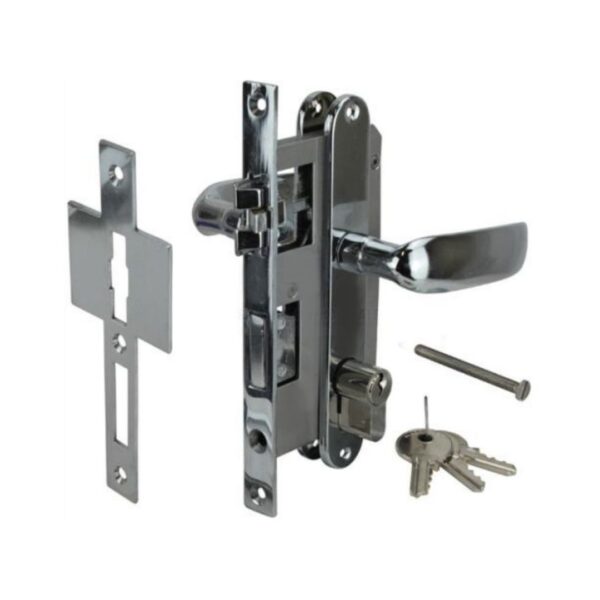 Anti-Rattle Mortise Large Door Lock, Stainless Steel (a)