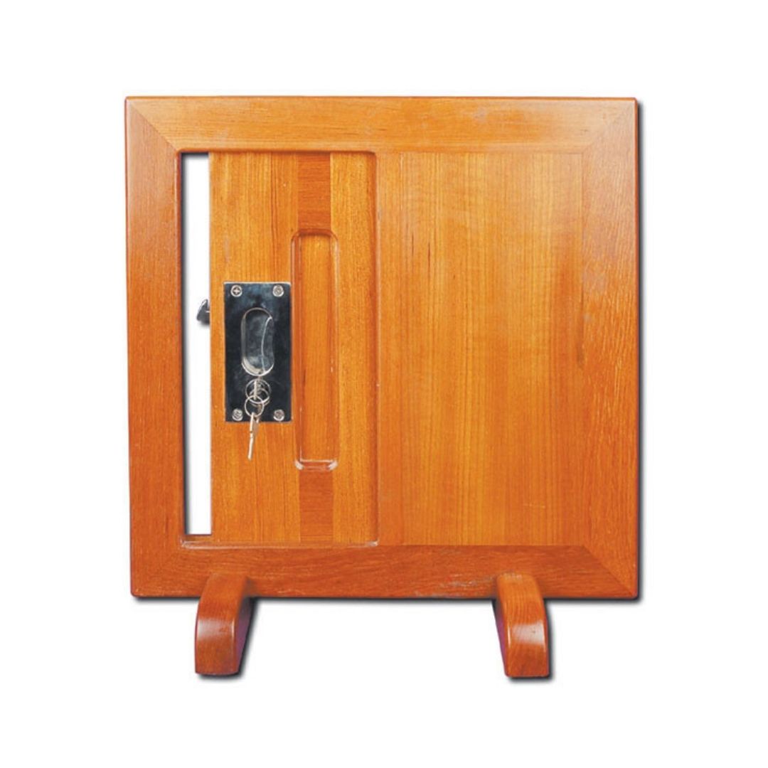 Mortise Sliding Door Lock, 316G Stainless Steel, Lockable In/Out (b)