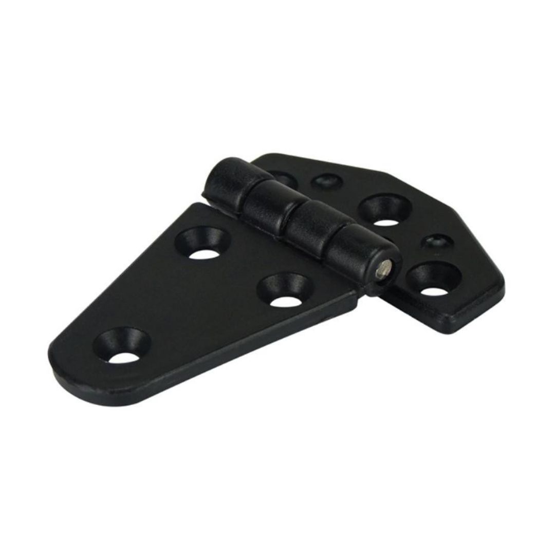 Offset Hinge, Nylon, Black, Uneven Split 60mm x 85mm Pair (a)