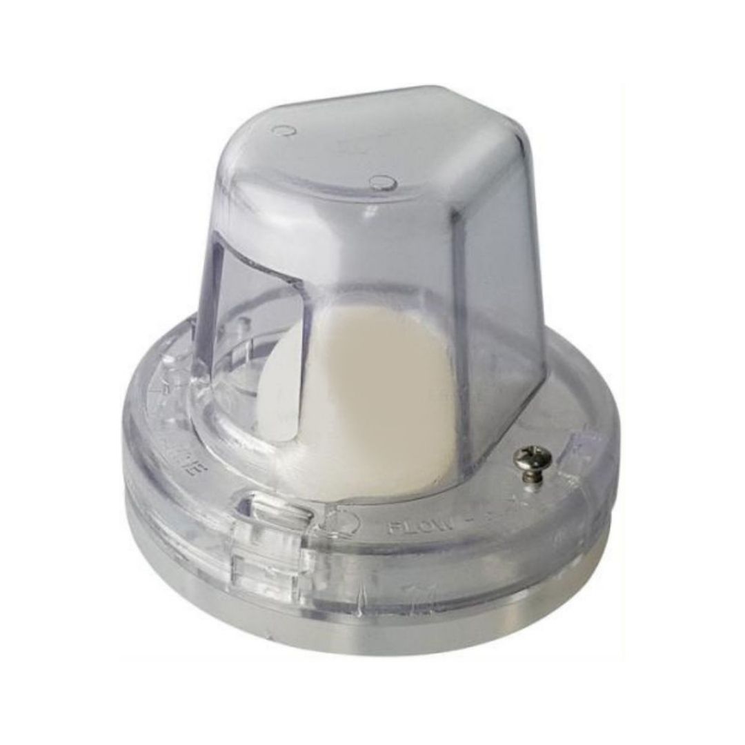 Captive FlowMax Ball Scupper 64mm, Clear Polycarbonate 76mm OD (a)