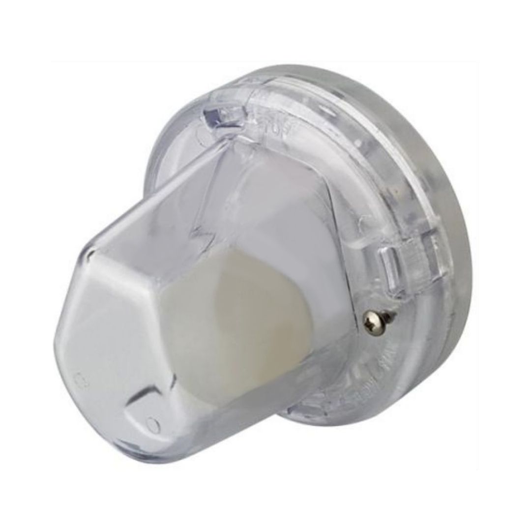 Captive FlowMax Ball Scupper 64mm, Clear Polycarbonate 76mm OD (b)