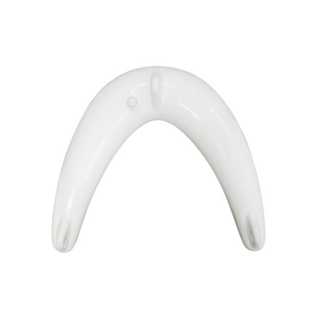 Boat Fender Bow, White, Contoured Moulded PVC, 855x105mm