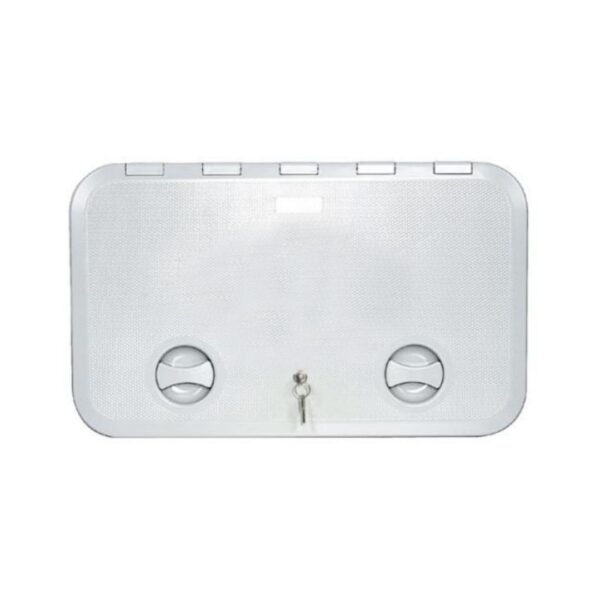Europa Access Hatch, Dual Handle with Lock, ASA Plastic, 600 x 360mm, White