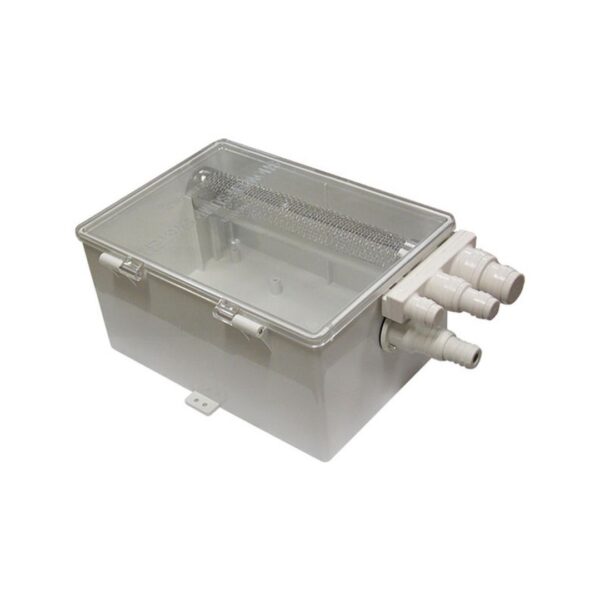 Grey Waste Sump Box with Clear Lid