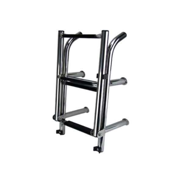 4-Steps Folding Ladder Boarding w/ Compact Transom Mount Top