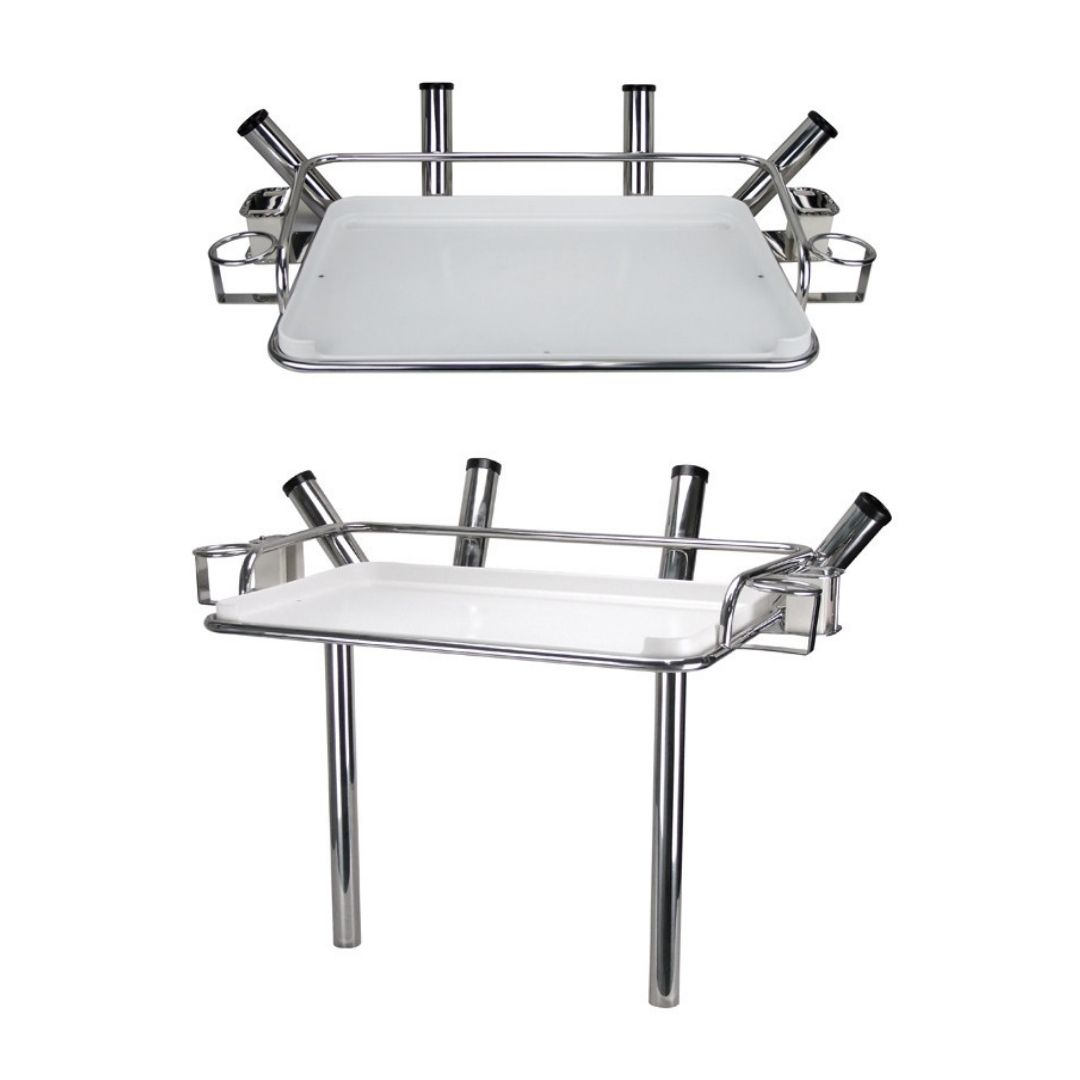 Deluxe Kit Bait Board, SS inc Rod, Drink Holders, Legs, Sockets (d)