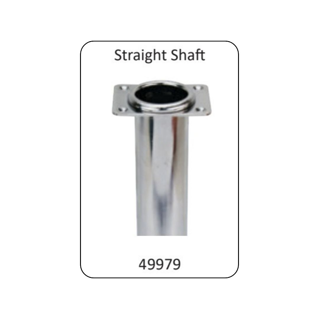 Rectangular Head Flush Mount Rod Holder, Slimline Straight, 304G SS (b)