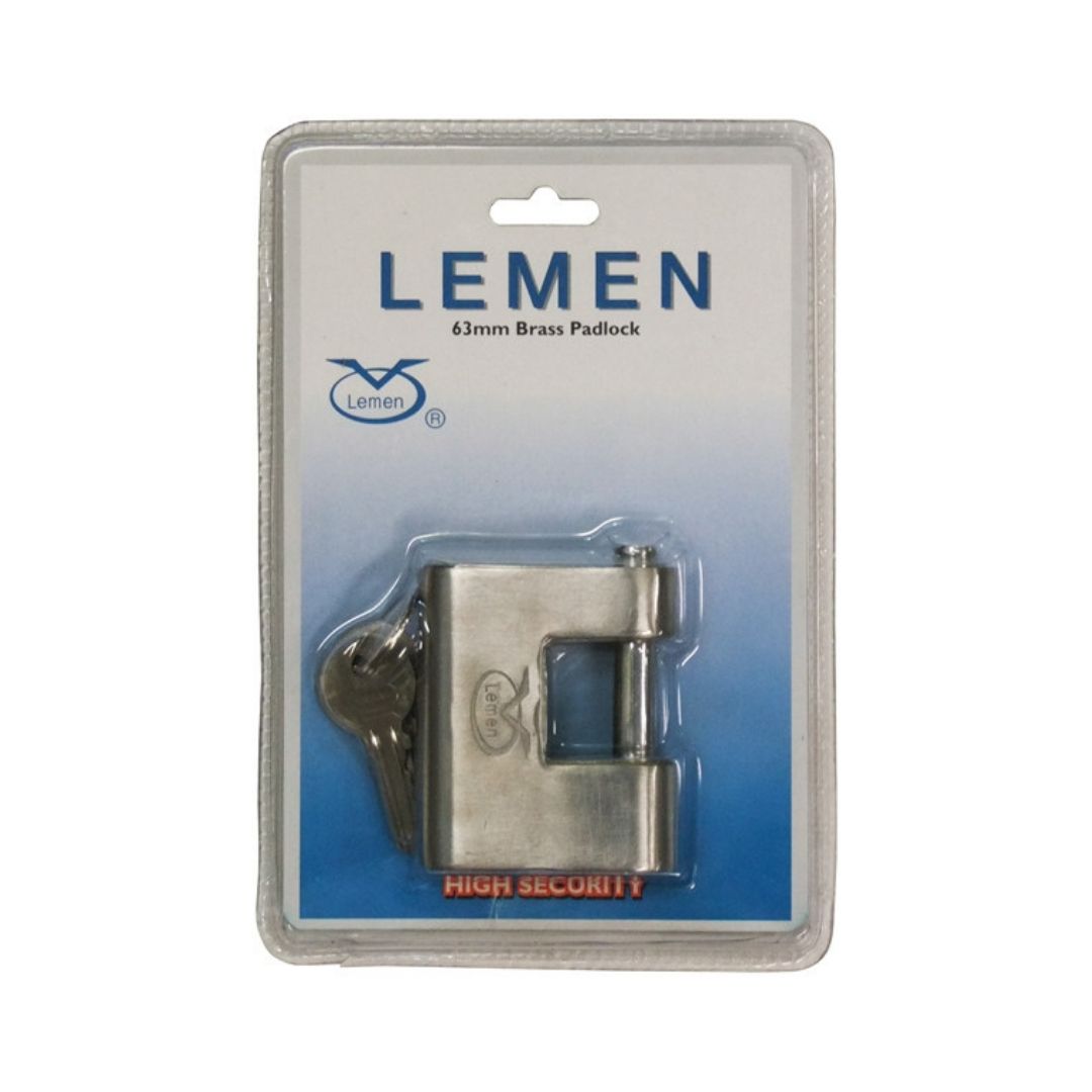 Armoured Brass Padlock, Stainless Steel 60mm x 16mm x 45mm (b)