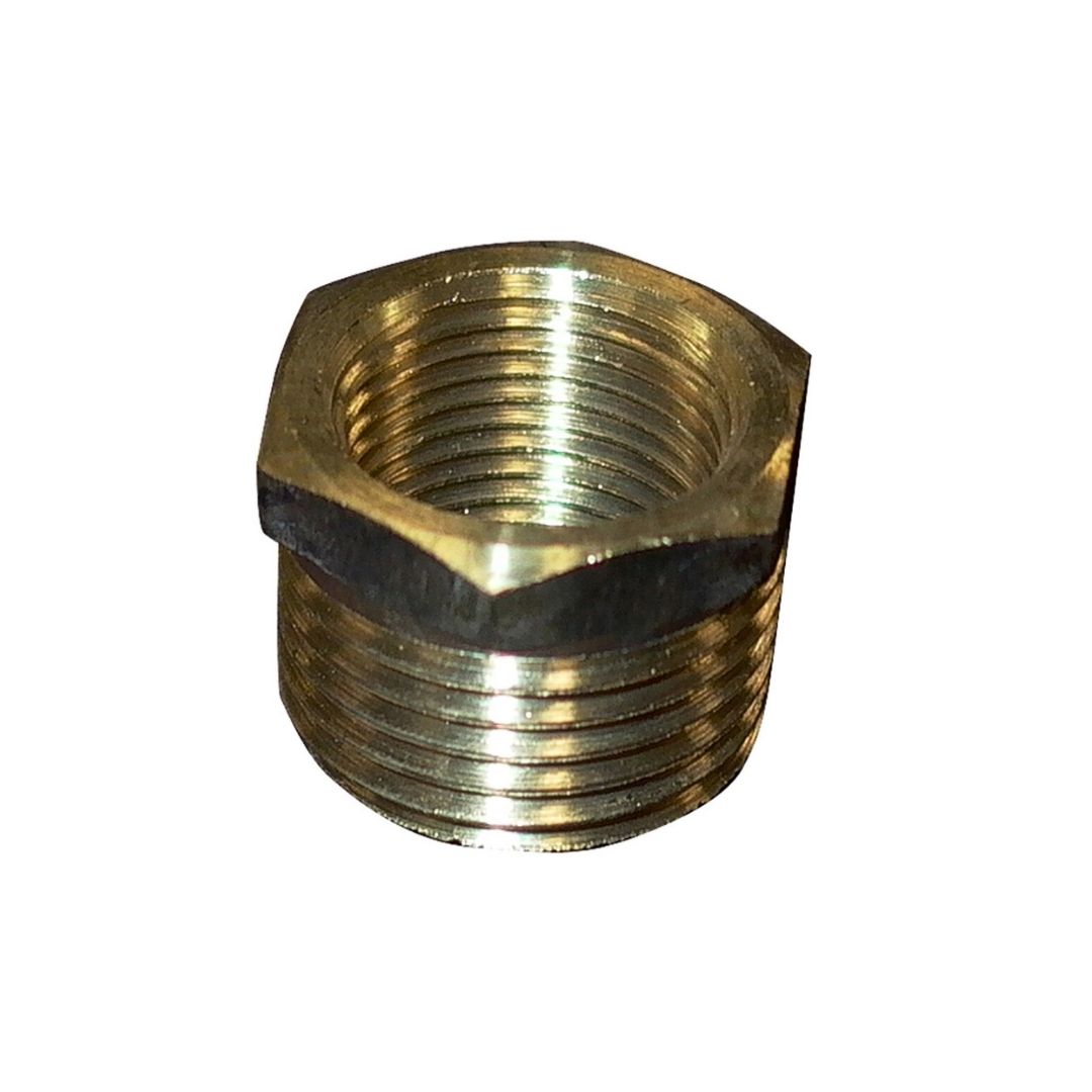 Bush Brass Connector Only suits 3/8" BSPF converts to 1/2" BSPM