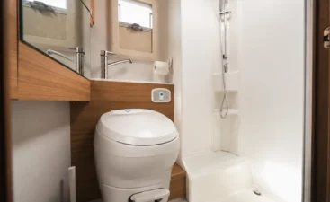 A Thetford toilet in a caravan