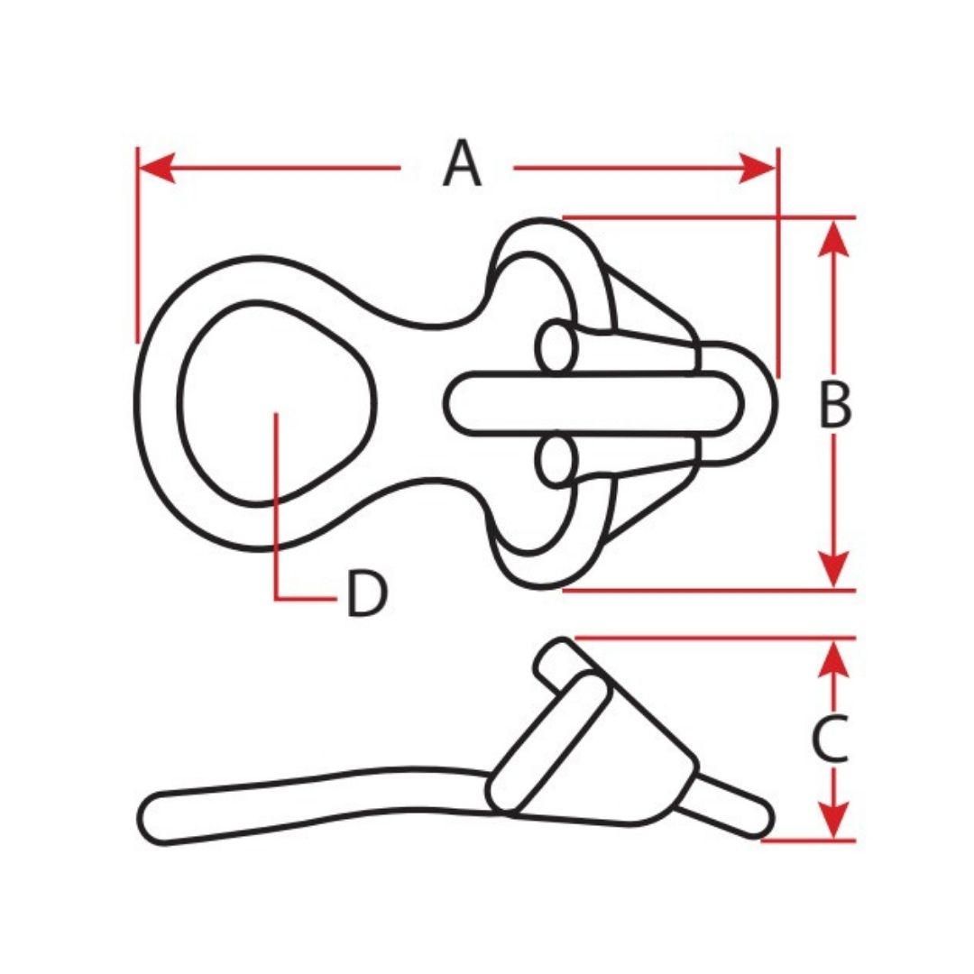 Anchor Chain Claw, 316G Stainless Steel Cast (b)