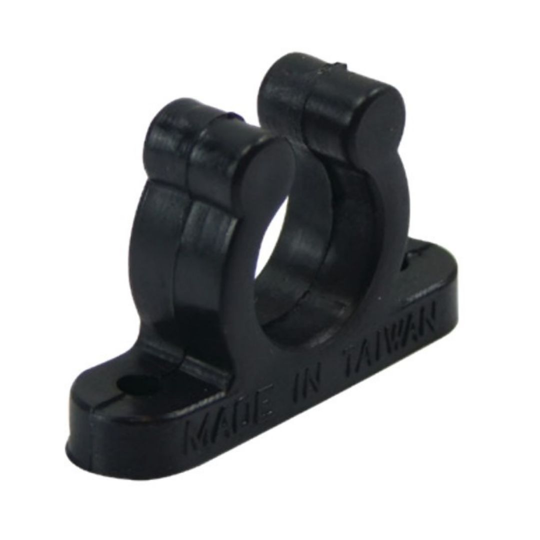 Plastic Tube Clips, Nylon, Black