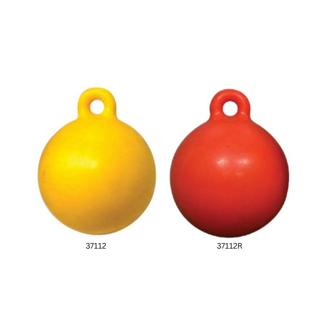 Hollow/Foam Buoys, Mooring & Marker, Polyethylene, Yellow/Red Handle