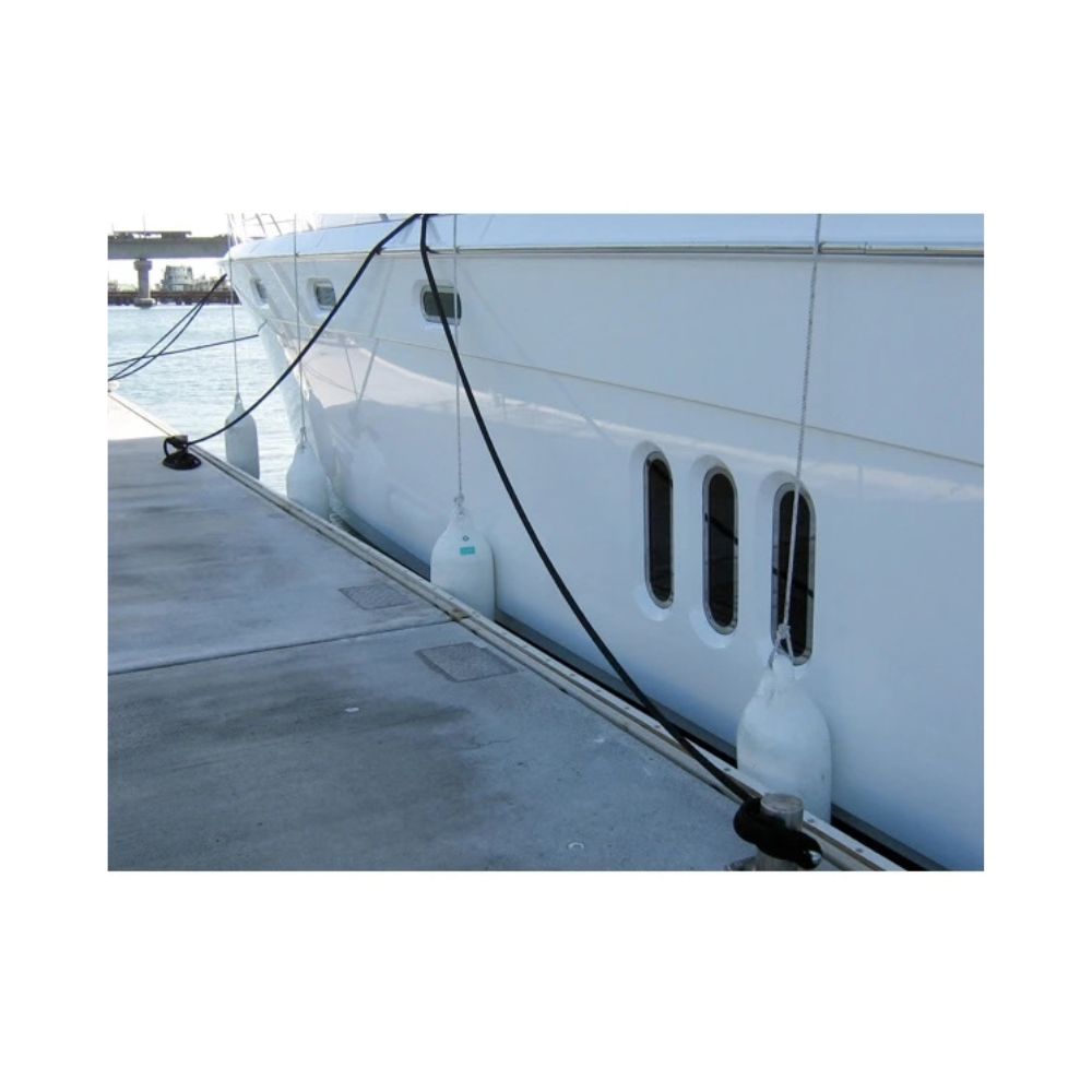 SUPAFEND PVC Boat Fenders, Small-Medium-Large-XL, White Fender, White Tip (e)