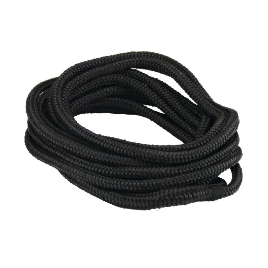 Mooring Lines with Eye, UV-Stable Soft Braided Polyester, Black 300mm (a)